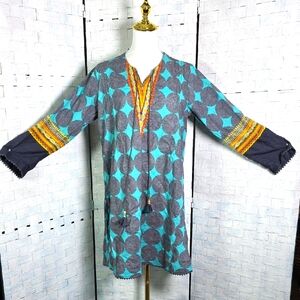 Colorful Patterned Tunic Top